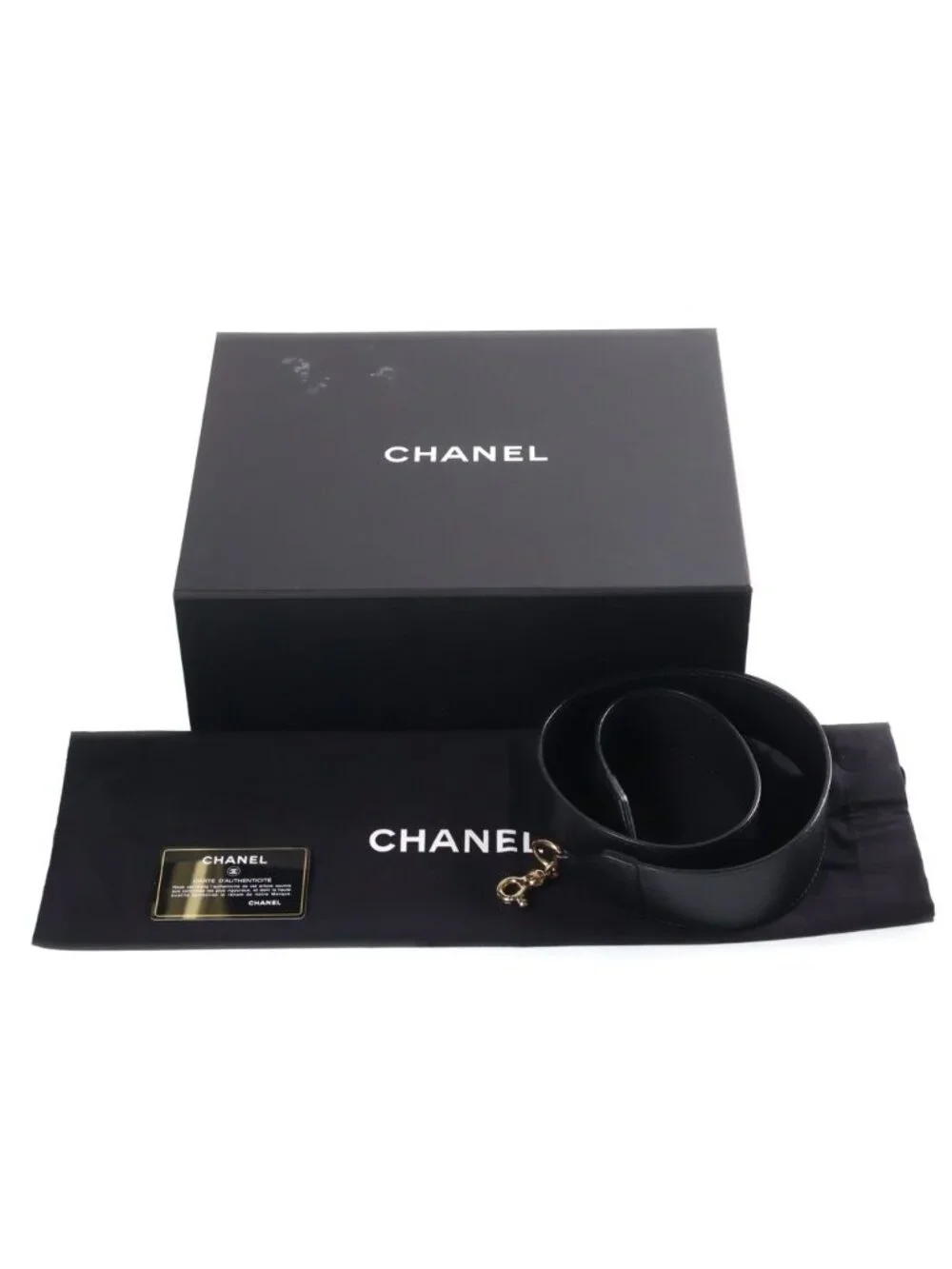 Chanel Quilted Vanity Case 2-Way Shoulder Bag Black Calfskin Gold